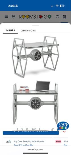 Kids Star Wars Tie Fighter™ Gray Desk rooms to go