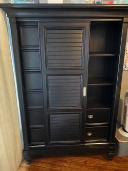 Black Storage Cabinet / Armoire