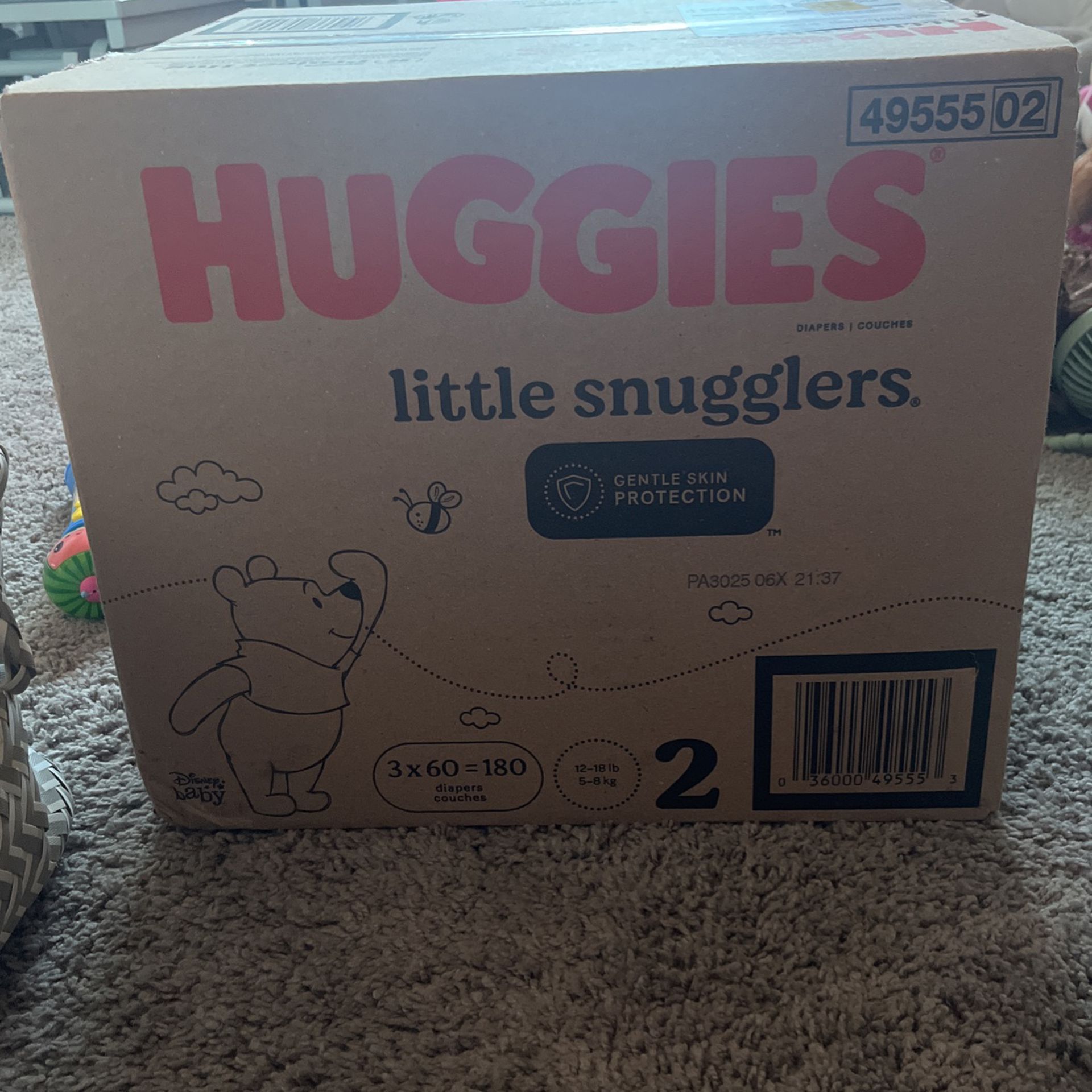HUGGIES (size 2) 180 COUNT BRAND NEW!!