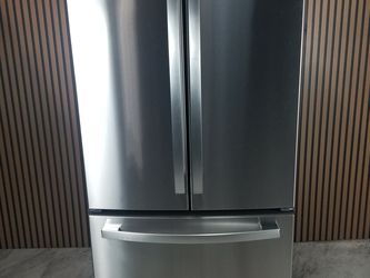 GE Energy Star 18.6 cu. ft. Counter Depth French Door Refrigerator with Humidity-Controlled Drawers, Quick Space Shelf (GWE19JYLFS-D-7784)