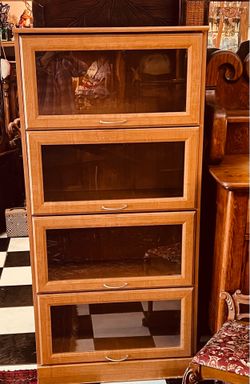Vintage  Barrister  Style Oak Lawyer Bookcase