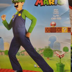 Mario Brothers Luigi Costume Lg 10-12