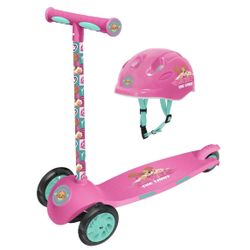 Paw Patrol Skye 3-Wheel Leaning Scooter and Helmet Set