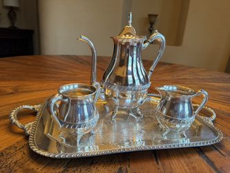 Silver plate Coffee Service With 2 Trays