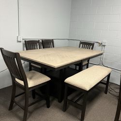 6PC Counter Height Dining Table Set 