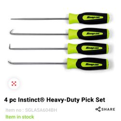 Snap On 4 PC Heavy Duty Pick Set
