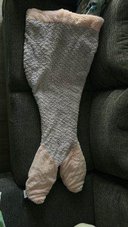 Purple And Pink Mermaid Tail Blanket 