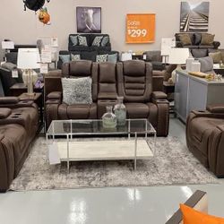 Power Reclining Sofa And Love Seat In Stock For Immidiate Delivery 