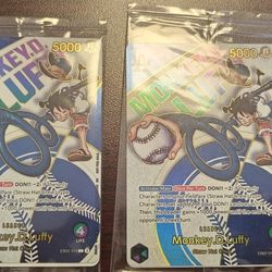2 One Piece Dodgers Promo Cards Sealed