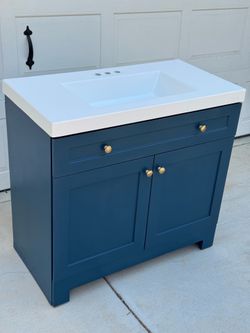 36” Bathroom Vanity with sink top and Top Drawer