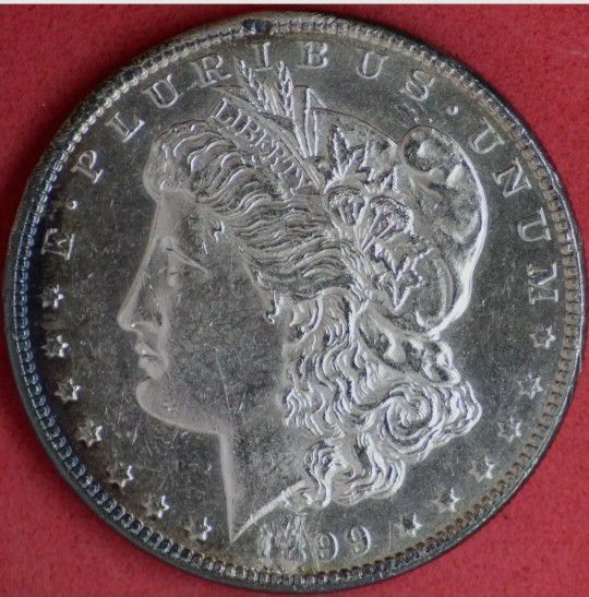 Rare 1899-P Morgan Silver Dollar-cleaned