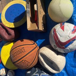 Sports Balls Bundle – Basketball, Soccer, Football, Volleyball, Baseballs