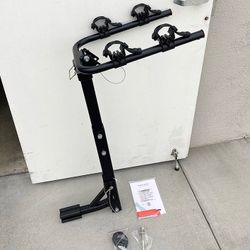 (Brand New) $55 Tilt Folding 2-Bike Hitch Mount Rack Bicycle Carrier for 2” Hitch w/ Straps 70 lbs Max