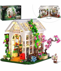 Flower House Building Blocks Set with LED Lights (New)