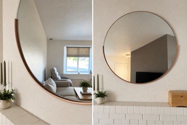 48” Large Round Gold Mirror (Crate & Barrel)