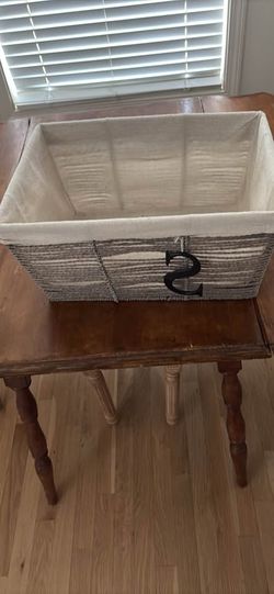 Woven Storage Basket with Fabric Liner
