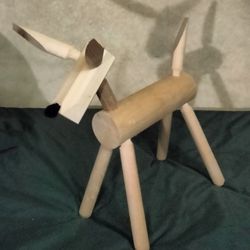 Handmade Wood Reindeer 
