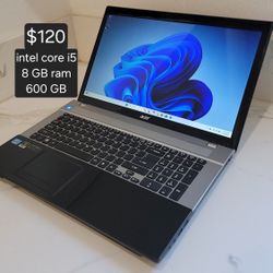 Windows 11 pro Acer Aspire laptop. 8 GB ram. Intel core i5.600 GB Delivery Available. Se Habla Espan