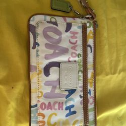 Multicolor Coach Wristlet 