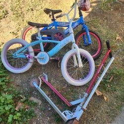 Lot of 2 kids bikes and 2 Razor Scooters "All in Working Condition "