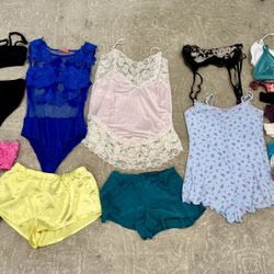 2 collections of intimate apparel, including bras, pantyhose ,lingerie, swimsuit and bodysuits. Size M, L. $30 for each set. 