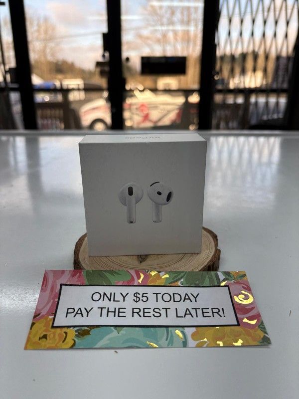Apple Airpods 4 Earbuds New - Pay $1 today and pay the rest later -