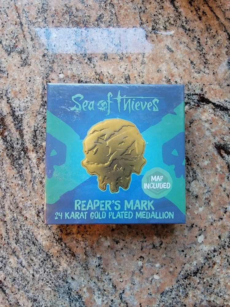 Sea Of Thieves 24 Karat Gold Plated Reaper's Mark Medallion