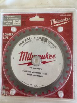 Milwaukee metal and stainless 5 3/8 inch blade