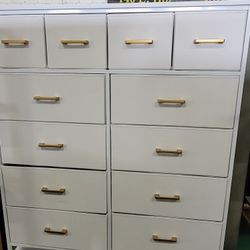 12 Drawer  Fabric Dresser With Metal Frame