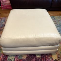 Genuine Leather Ottoman