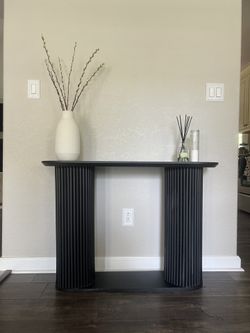 Black Fluted Console Table