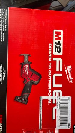 Milwaukee m12 Hackzall fuel with charger and 4.0 battery