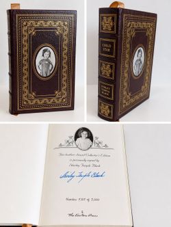 Autographed Shirley Temple Black Child Star Easton Press Leather Book Limited Ed