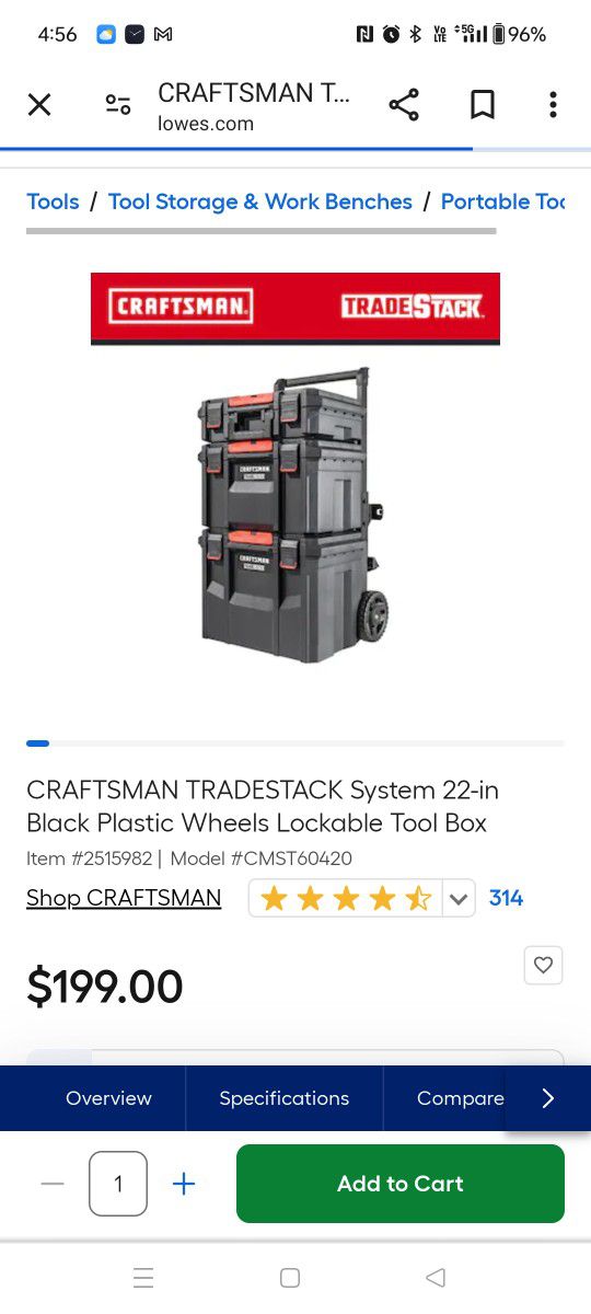 Craftsman Tradestack 22 Inch 
