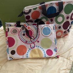 Set Of  2 Thirty One Refrigerated Bag  And Small Tote Bag With And S  Initial