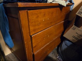 Solid wood 3 drawer chest. Bought it for a project and didn't get to it. Now moving and want it gone