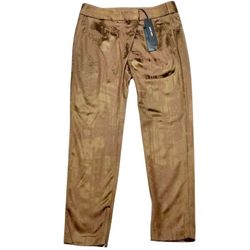 Damir Doma Phaius Trousers Pants Suede Size 40 Front Overlap Stone Chocolate