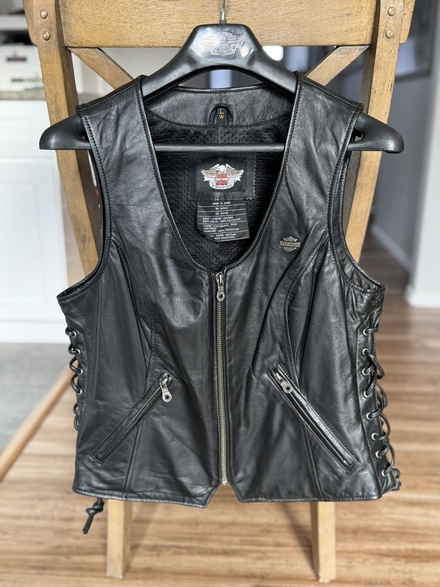 Woman's Harley leather Vest