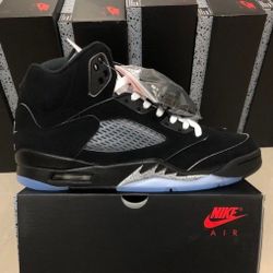 Metallic Jordan Retro 5. Size 7men, 8, 9, 9.5 11.5, 13 