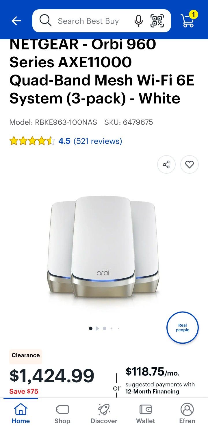 Netgear Orbi 960 Axe11000 Wifi Mesh System