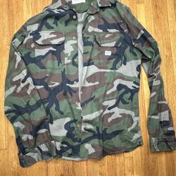 Polo Ralph Lauren Camo Military Shirt  Jacket Camouflage Men's Sz L