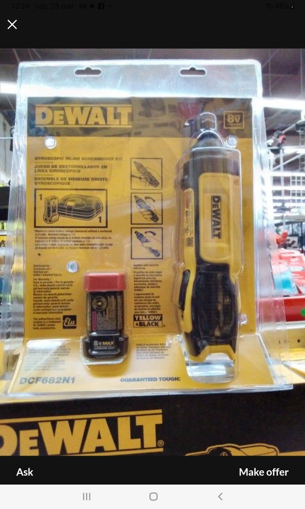 Dewalt gyroscopic inline discount screwdriver