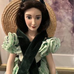 Franklin Mint Scarlet O'hara Gone With The Wind Heirloom 18" Porcelain Doll
