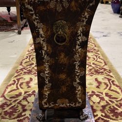 Plant Flower Holder or Umbrella Holder Brown & Dark Gold Color Crackle & Planter Vase Design - See measurements