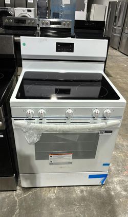 Frigidaire Electric Stove with Glass Top - White