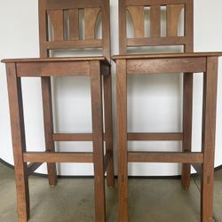 4 Wooden Bar Stools Made In Argentina 