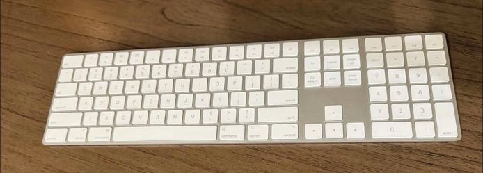 Apple Magic Keyboard with Numeric Keypad no cable, specifically model A1843.  Connectivity: Bluetooth wireless technology- pickup from Northridge area