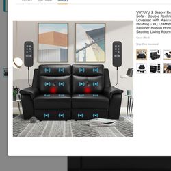 Home Theater Loveseat Recliner. Perfect Father’s Day Gift