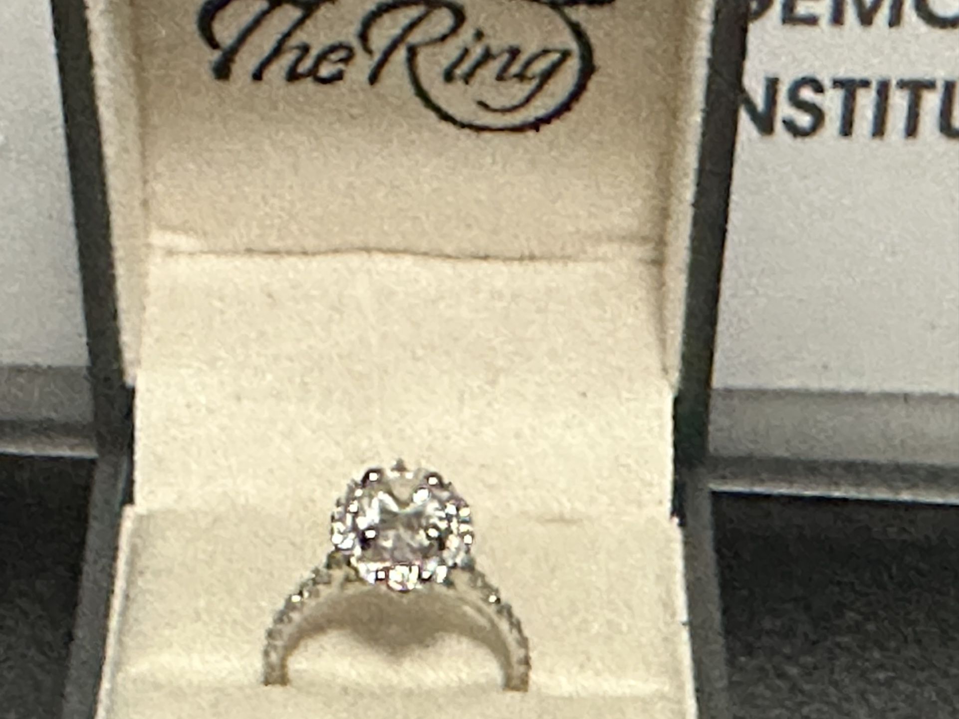 Size 4.0 Engagement Ring on 14k White Gold