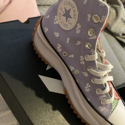 Converse Run Star Hike Platform Floral And Stripes 8.5